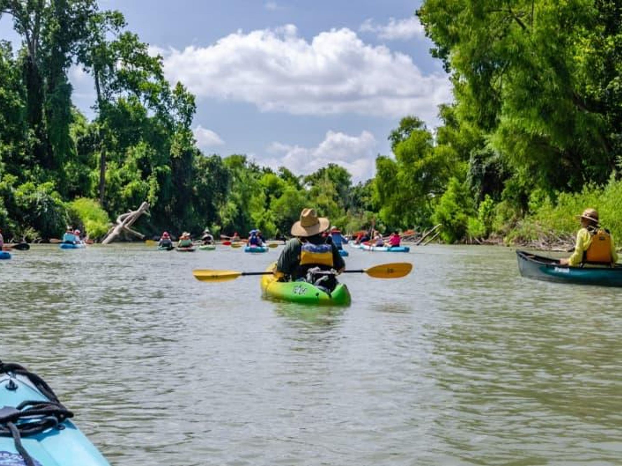 kayaking on Guadalupe River