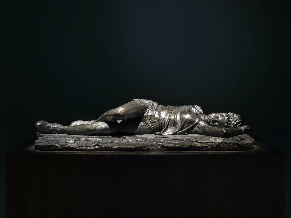 Kehinde Wiley \u200bAriadne Asleep on the Island of Naxos, after Victor K. Shtemberg, c. 1900, 2021