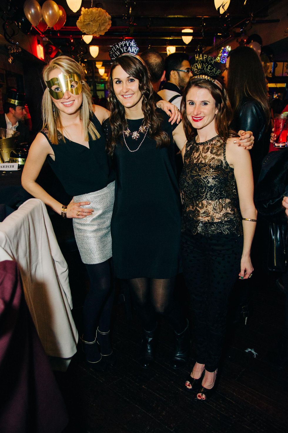 Kelley Stock, from left, Juli Hover and Ashley Sprawls at New Year's Eve at Local Pour January 2015