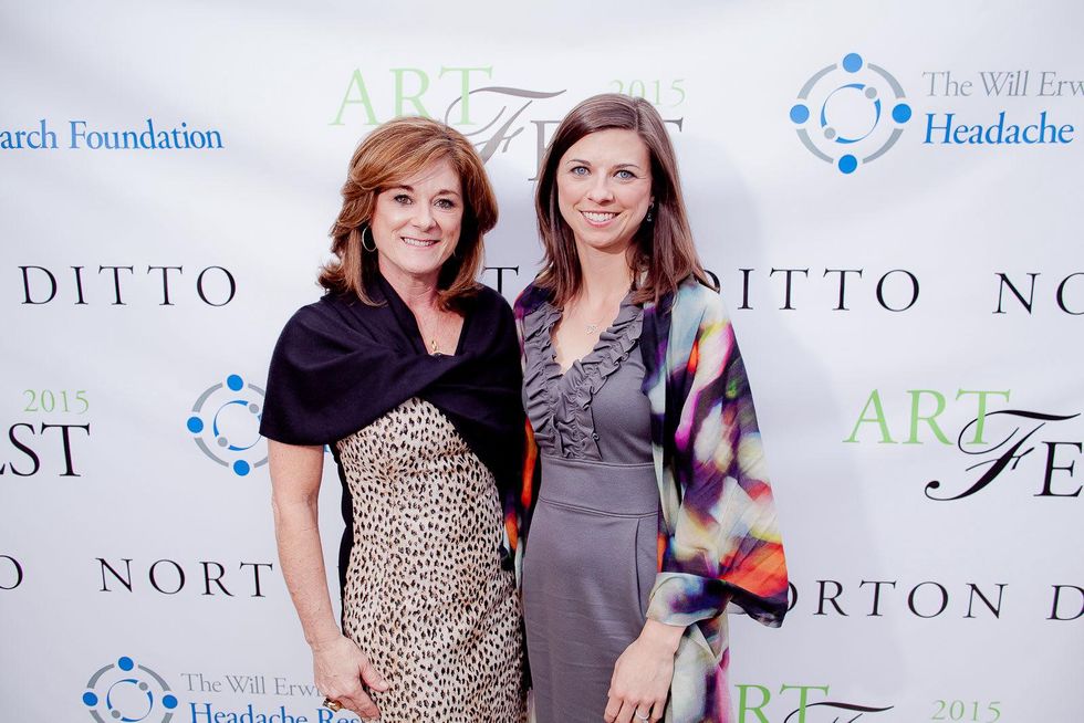 Kelli Fondren, left, and Lindsey Smith at the Norton Ditto ArtFest April 2015