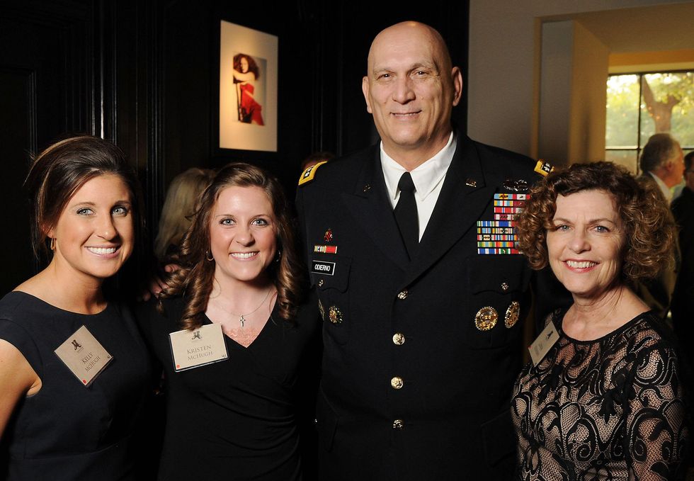 Kelly McHugh, from left, Kristen McHugh and Gen. Raymond T. Odierno and Linda Odierno at the Johnny Mac Soldiers Fund Inaugural Houston Gala April 2015
