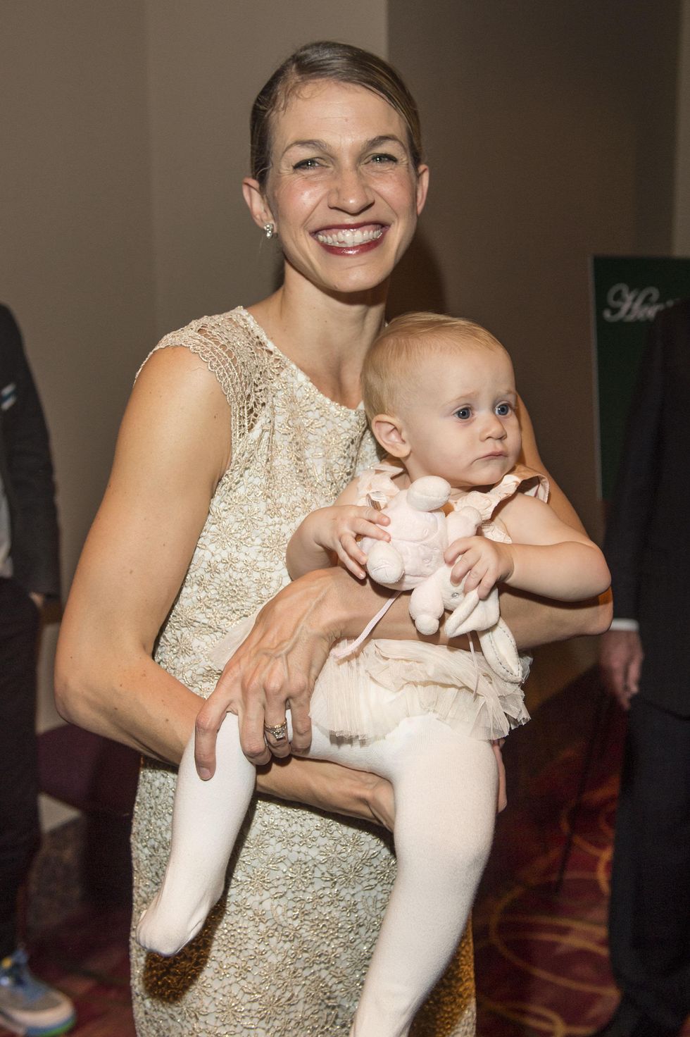 Kelly Myernick and daughter Edie at the Houston Ballet Jubilee of Dance Onstage Dinner December 2014