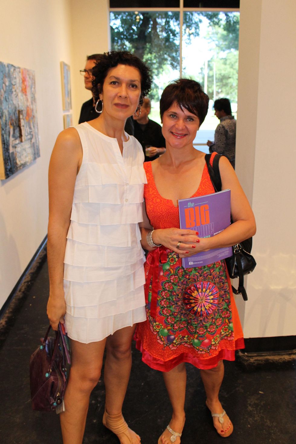 Kelyne Reis, left, and Eva Graf at the Lawndale Big Show preview party July 2014