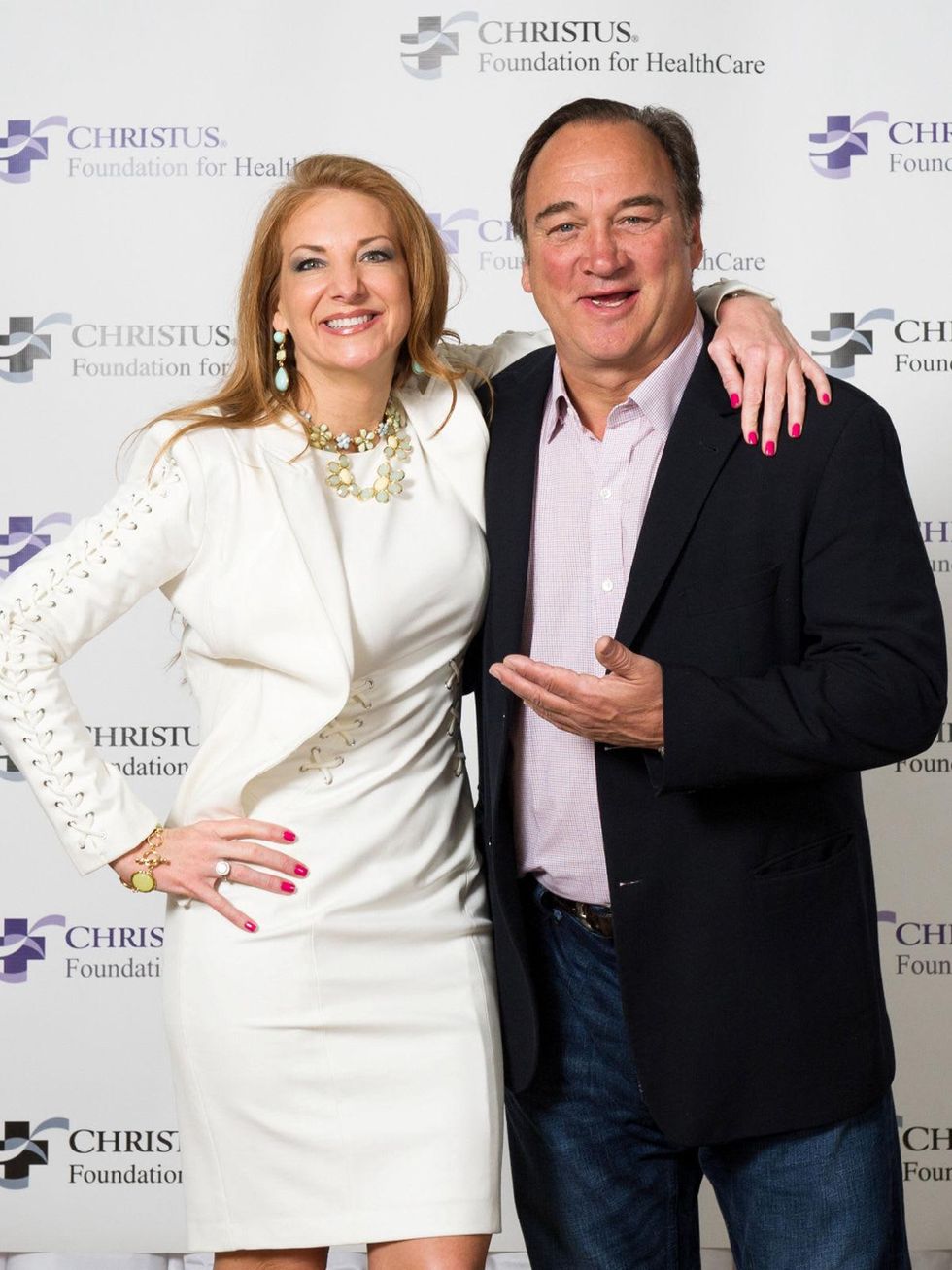 Kemah Blair and Jim Belushi at the Christus Health luncheon March 2014