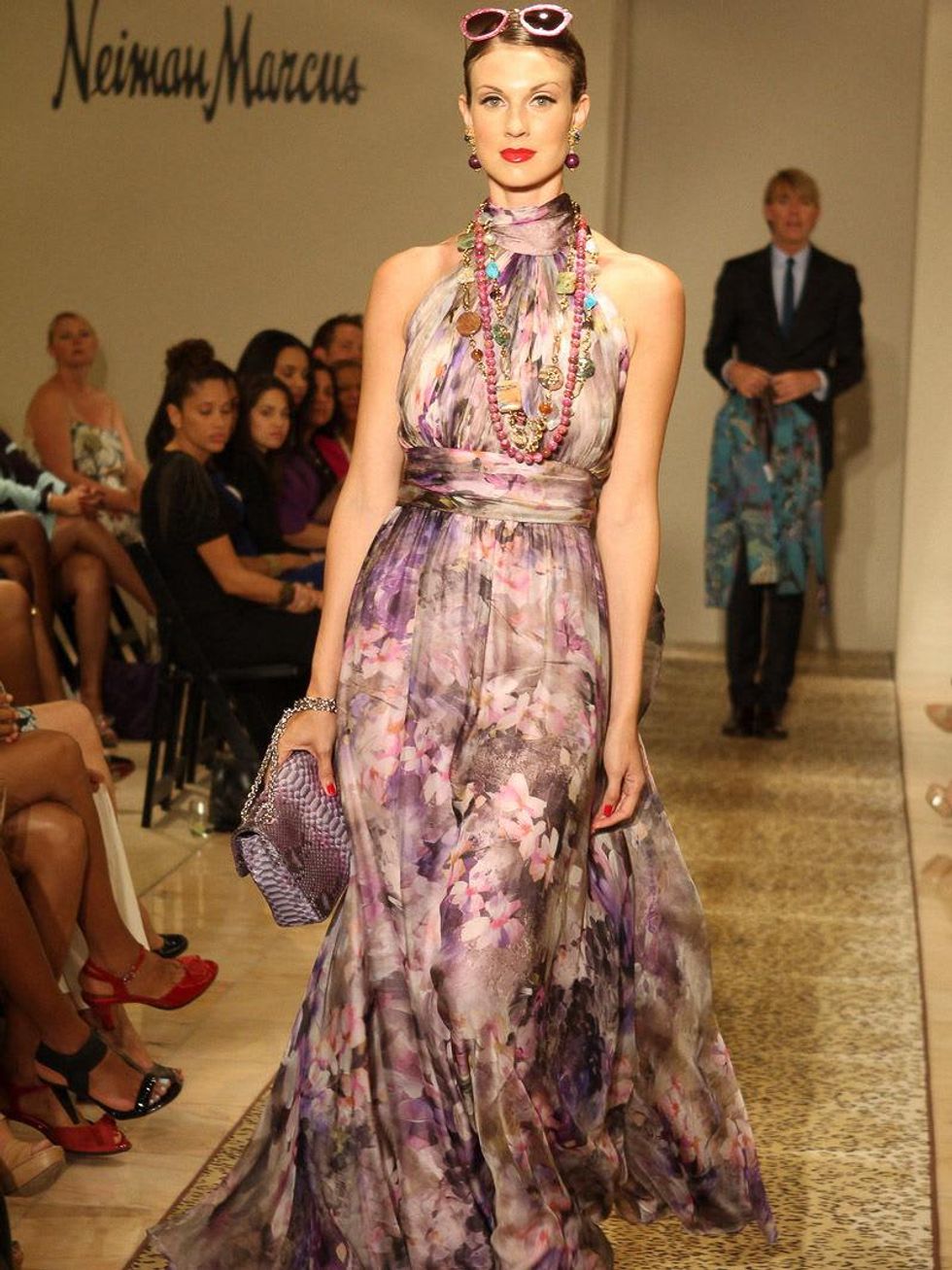Ken Downing Picks, June 2012, muted floral evening gown