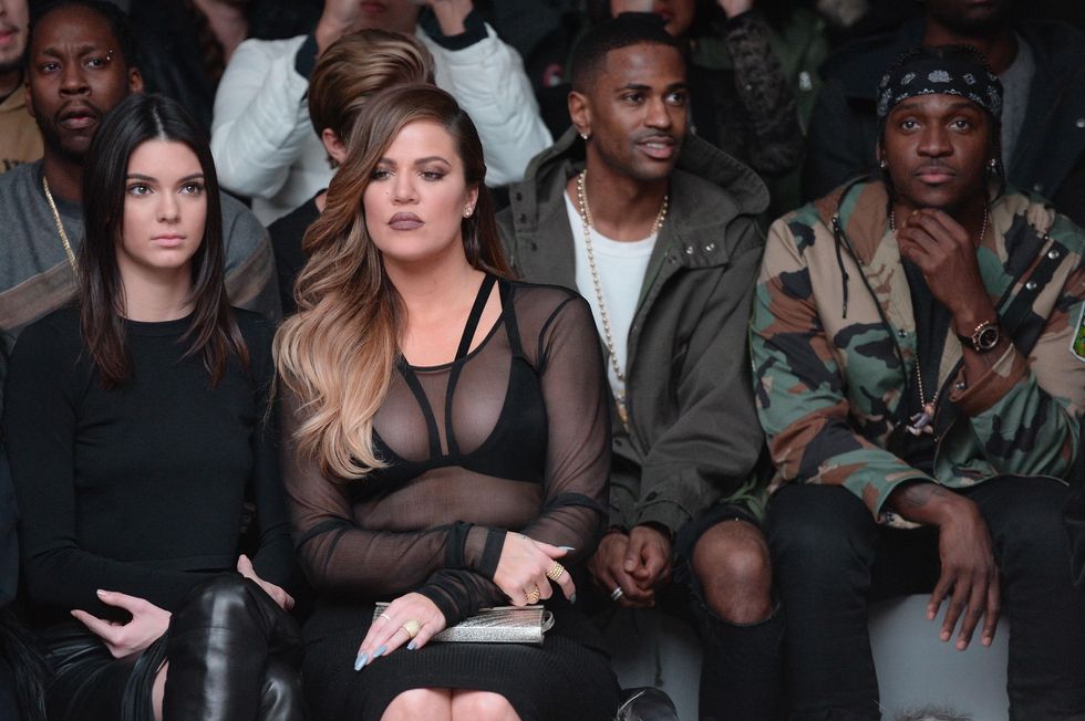 Kendall Jenner, Khloe Kardashian, Big Sean and Pusha T attend the adidas Originals x Kanye West YEEZY SEASON 1 fashion show