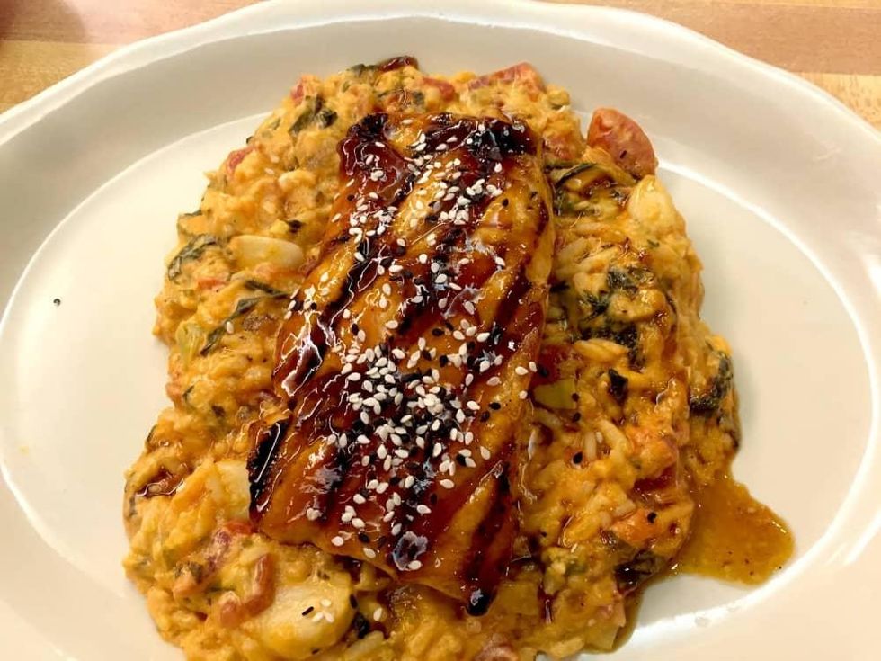 Kenny and Ziggy's deli month grilled salmon