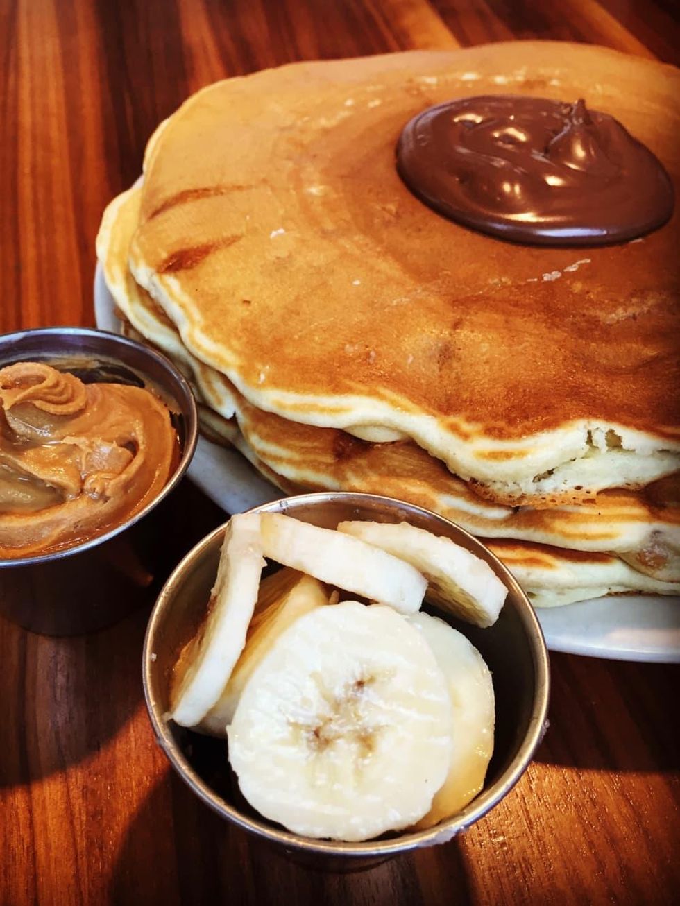 Kerbey Lane peanut butter banana nutella pancakes