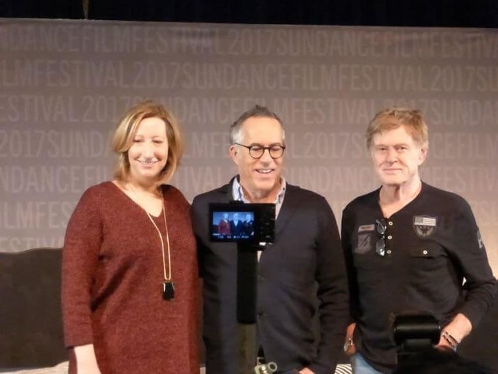 Keri Putnam, Robert Redford and John Cooper at Sundance Film Festival