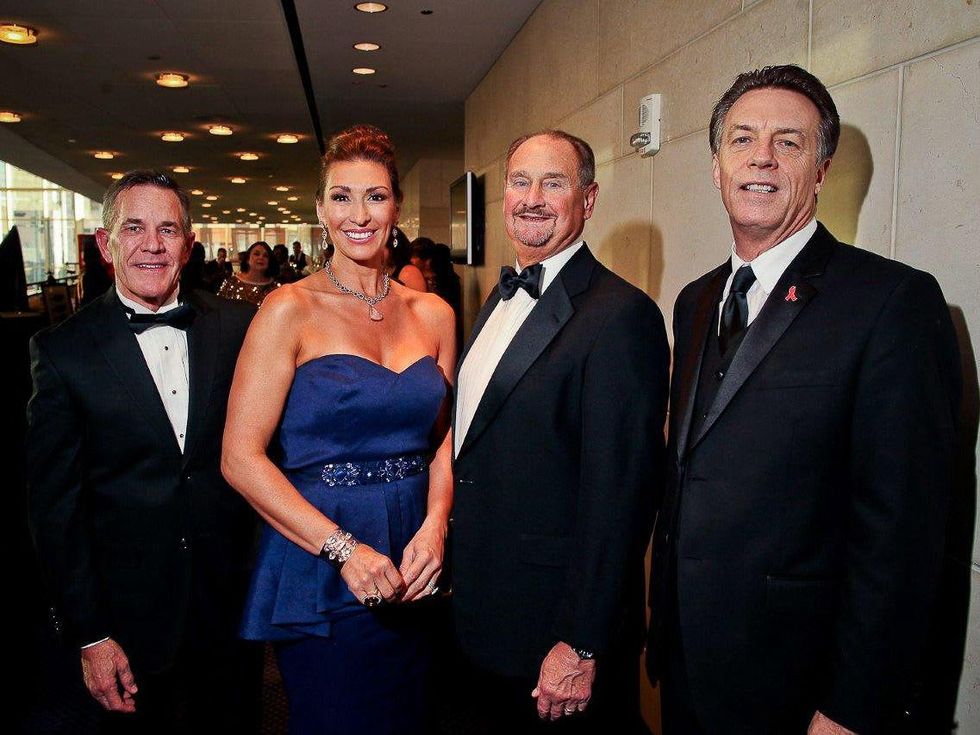 Kermit Eisenhut, from left, Angelica and Ed Chapman and Dan Snare at Bering Omega's Sing for Hope