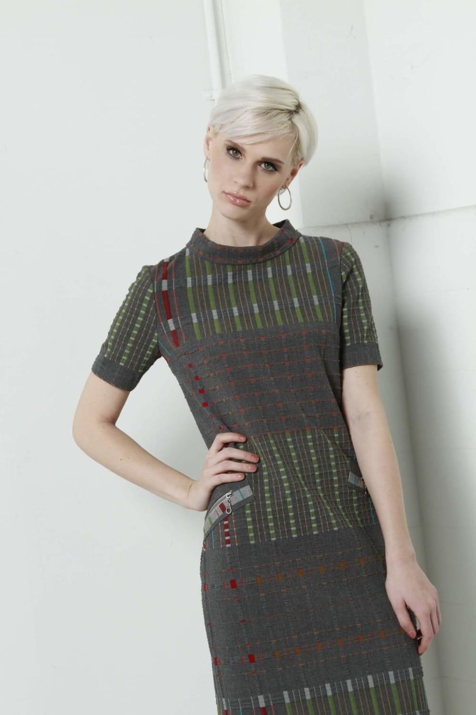 Kevan Hall metallic chain dress