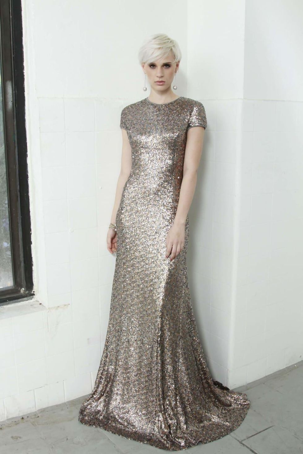 Kevan Hall sequined gown