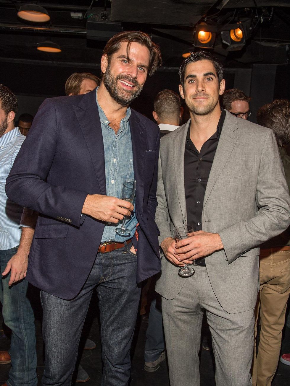 Kevin Korney, left, and Martin Barajas at George Lancaster's birthday bash October 2013