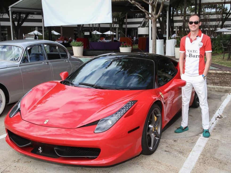 Kevin Sustald with classic car at Risotto Festival