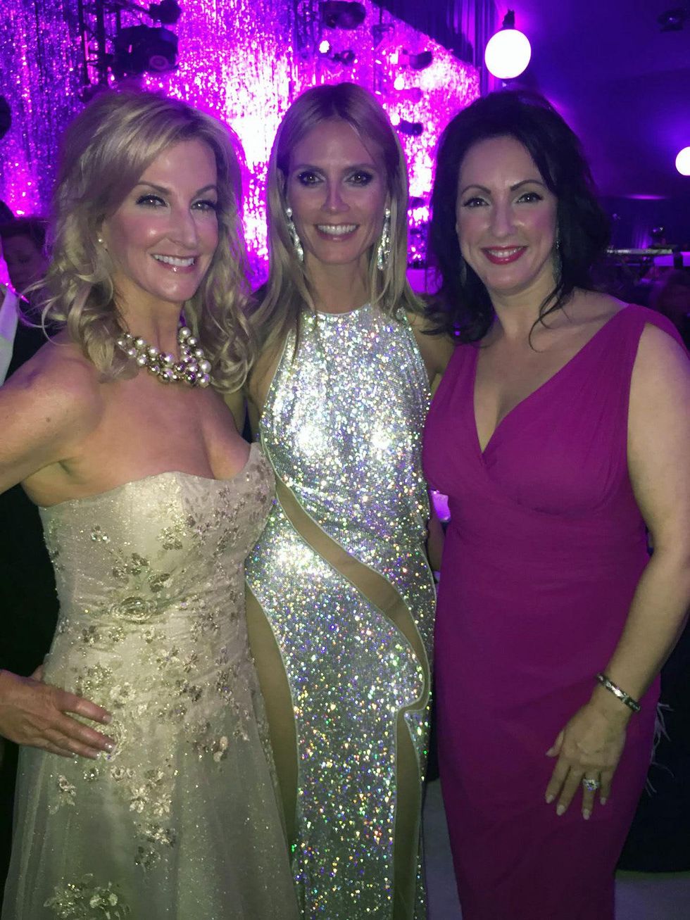 Kim Moody, from left, Heidi Klum and Alicia Smith at Elton John Oscar party February 2015