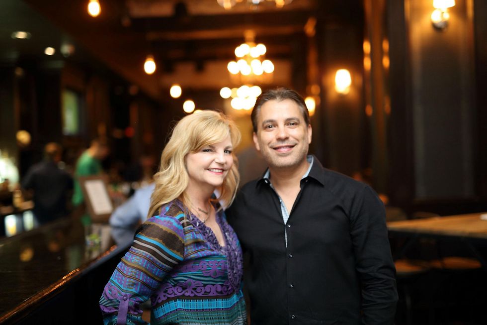 Kim Padgett and Robert Tijerina at the Springbok restaurant kick-off party July 2014