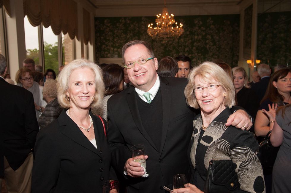 Kim Renteria, from left, Gary Smith and Roni McMurtrey at the Jung Center dinner April 2014