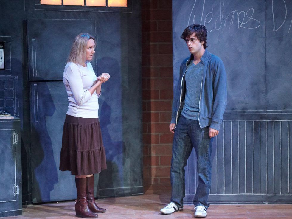 Kim Tobin and Matt Lents in Stark Naked Theatre's production of Body Awareness