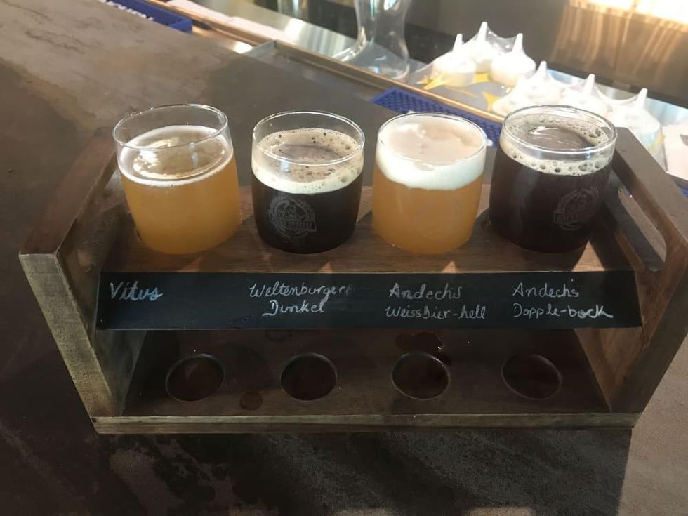 King's Biergarten beer flight