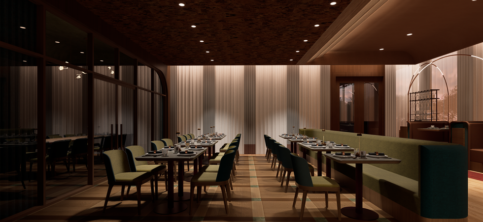 Kirkwood Restaurant Energy Corridor Dining Room Rendering