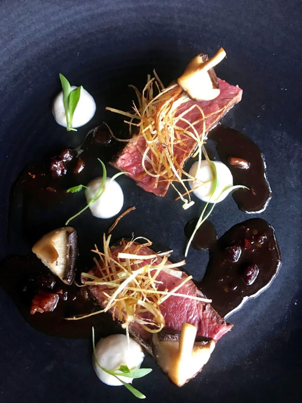 Kitchen 713 Wagyu strip with XO Bordelaise