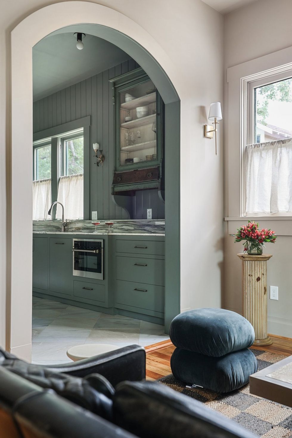 Kitchen and part of a sitting room of 814 Omar Street