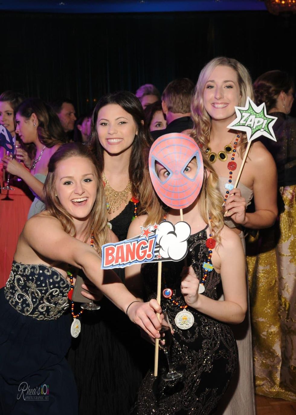 Knights of Momus Ball, Feb. 2016, Alesha Pounds, Paige Fallon, Ashley Jenschue, Kaitlyn Dunahoo