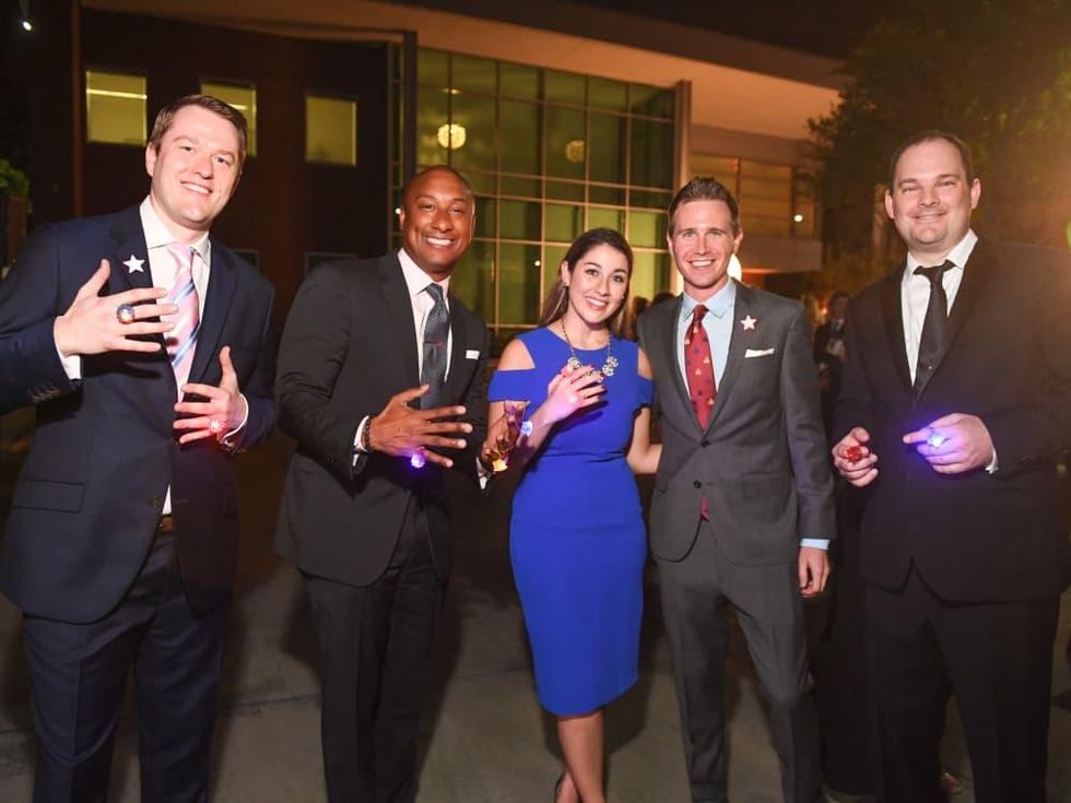 Kris Branam, Troy Clendenin, Jillian Bricher, Mark Bricher, Jason Osberg at Dress for Success Cuisine for Cause