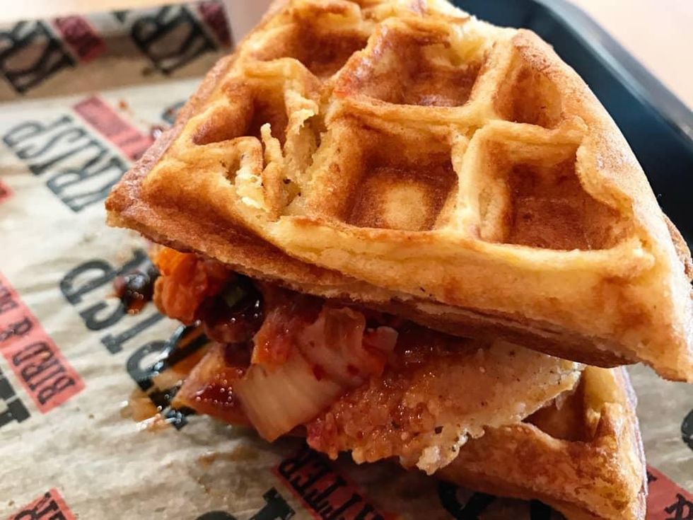 Krisp Bird & Batter Korean sandwich waffle