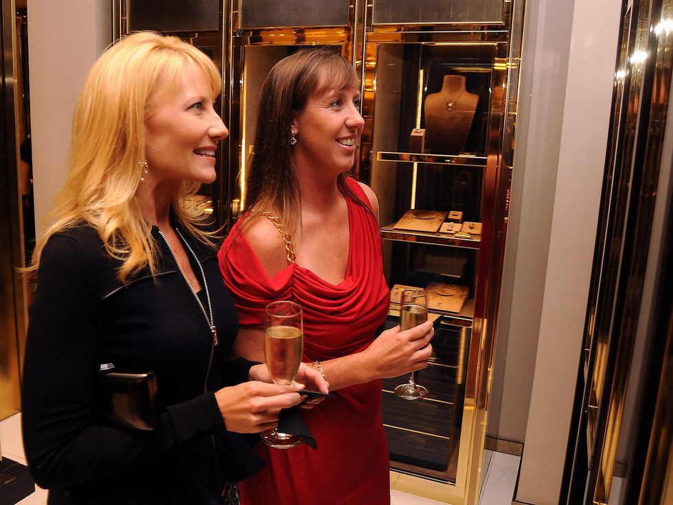 Krista Tankersley and Heather Hunt shop at the Alley Theatre event at the Gucci Houston store