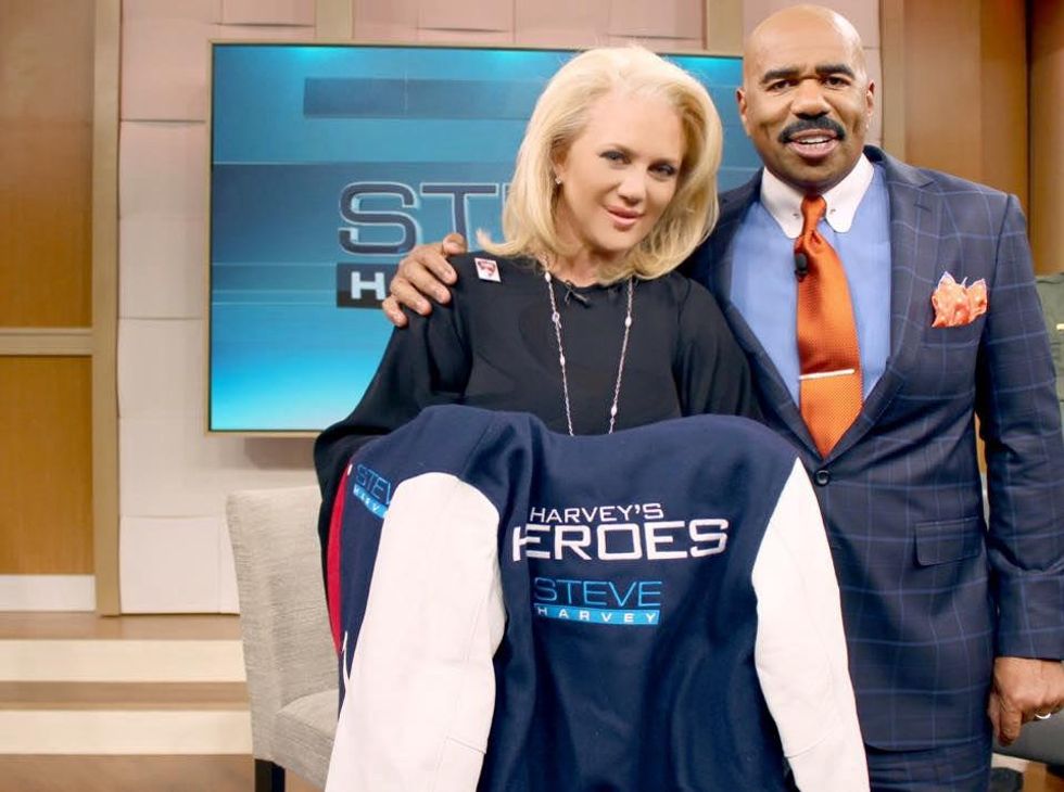 Kristi Schiller and Steve Harvey on the Steve Harvey Show
