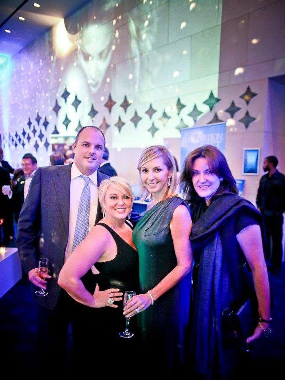 Kristine Mills, from left, Kevin and Amy Gordon and Miri Wilkins at Bering Omega's Sing for Hope after-party