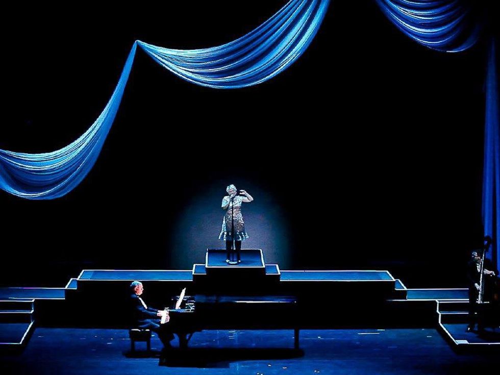 Kristine Mills joined the Sing For Hope performers with pianist Bob Henschen and bassist David Craig at Bering Omega's Sing for Hope