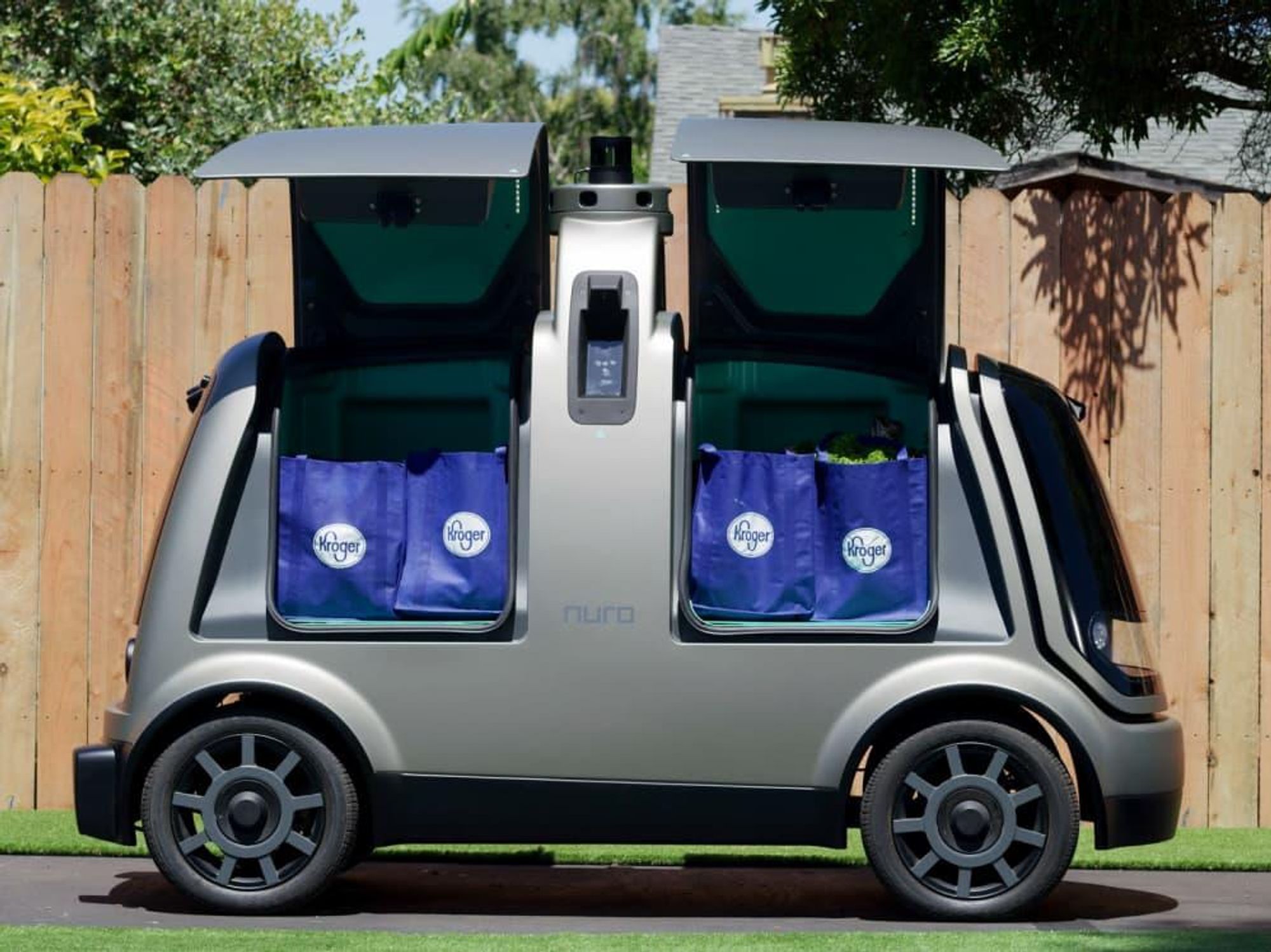Kroger autonomous delivery car grocery