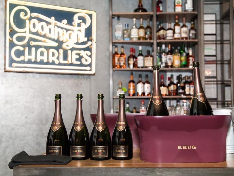 Krug Dinner Goodnight Charlie's bottles