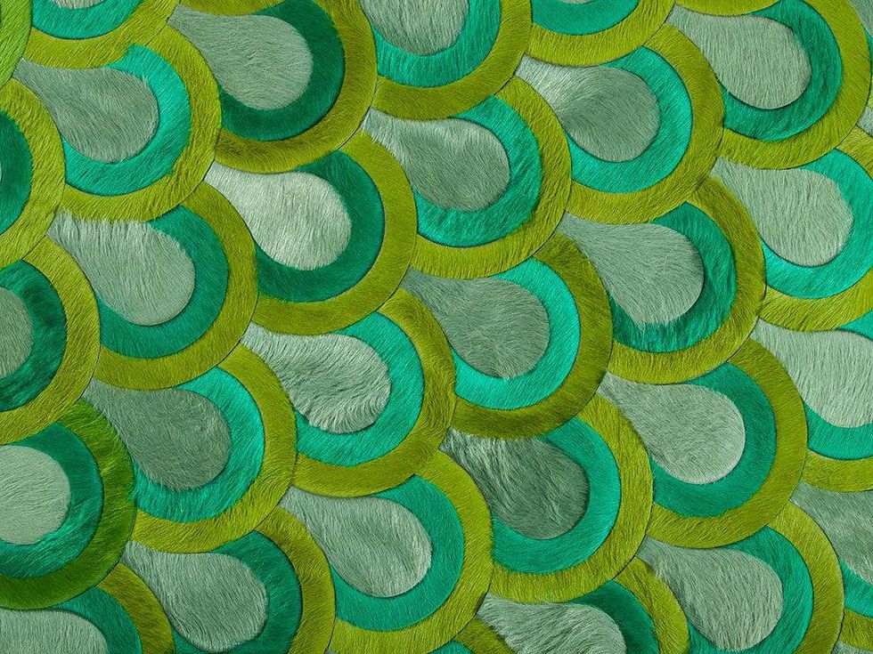 Kyle Bunting cowhide rug