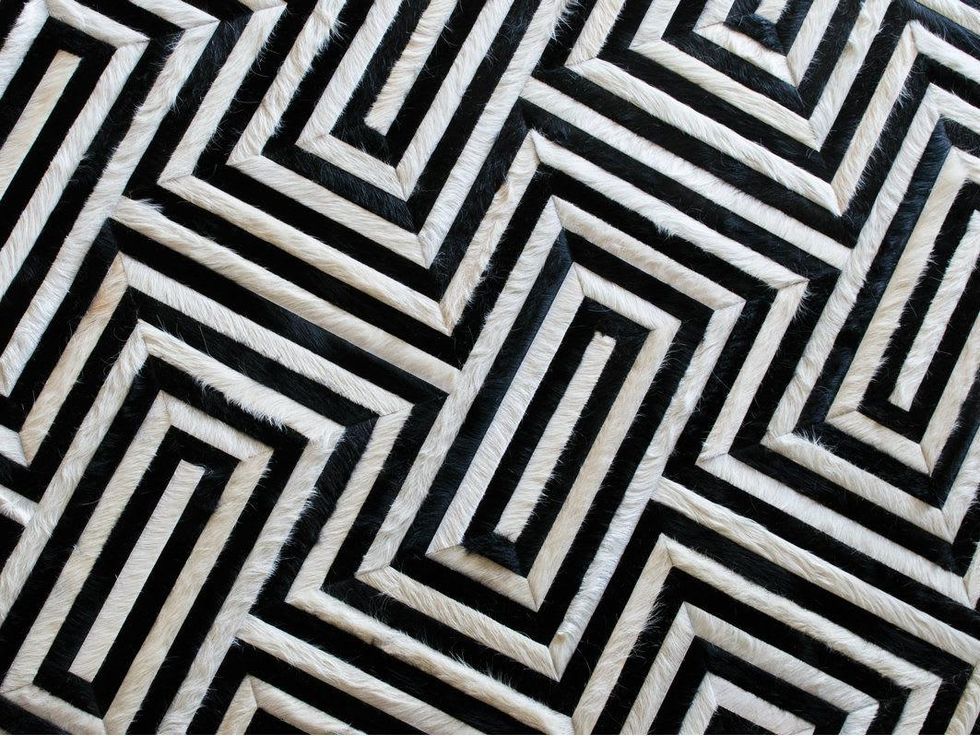 Kyle Bunting cowhide rug