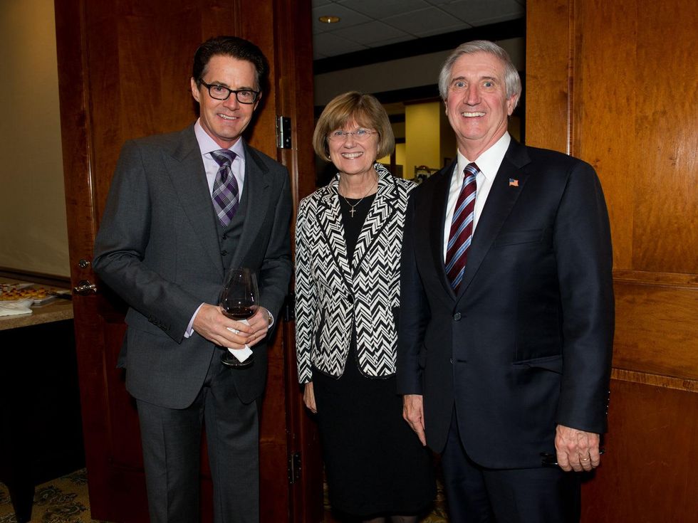 Kyle MacLachlan, from left, with Kathleene and Andy Card at the George Bush Presidential Library Foundation dinner December 2013