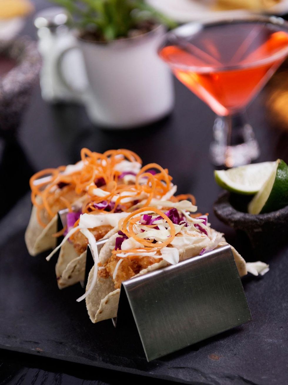 La Bikina in The Woodlands tasting September 2014 Shrimp Tacos