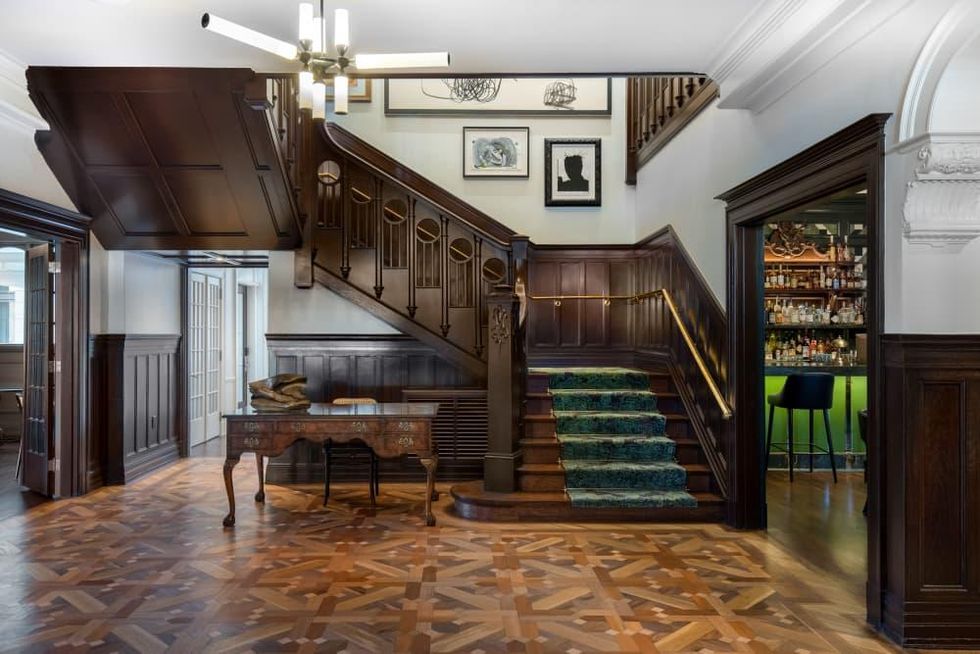 La Colombe d'Or 2021 entrance reception stairway