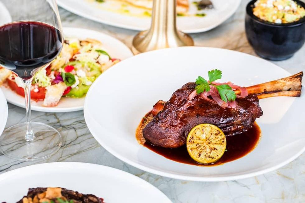 La Colombe d'Or hotel lamb shank barbacoa