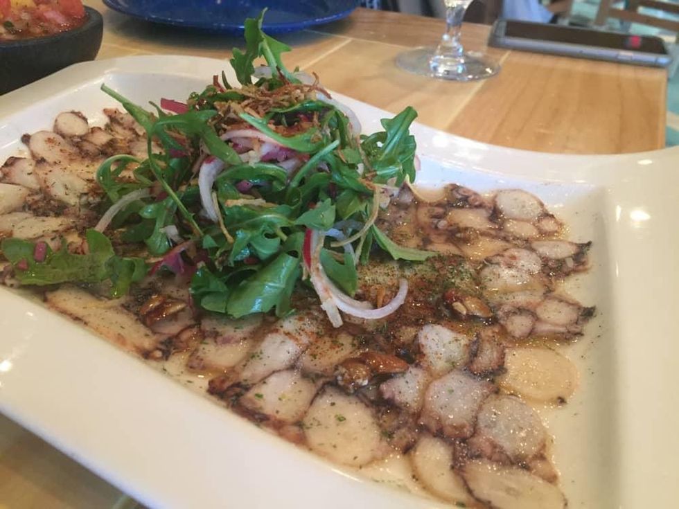 La Fisheria octopus carpaccio