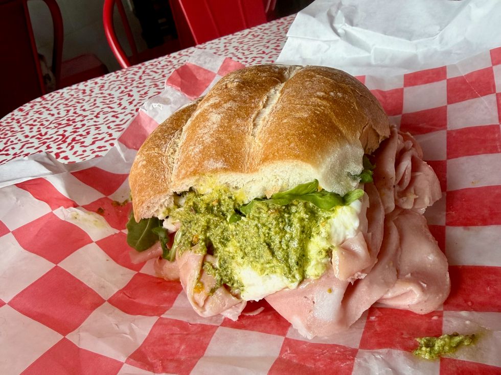 La Rosa mortadella sandwich