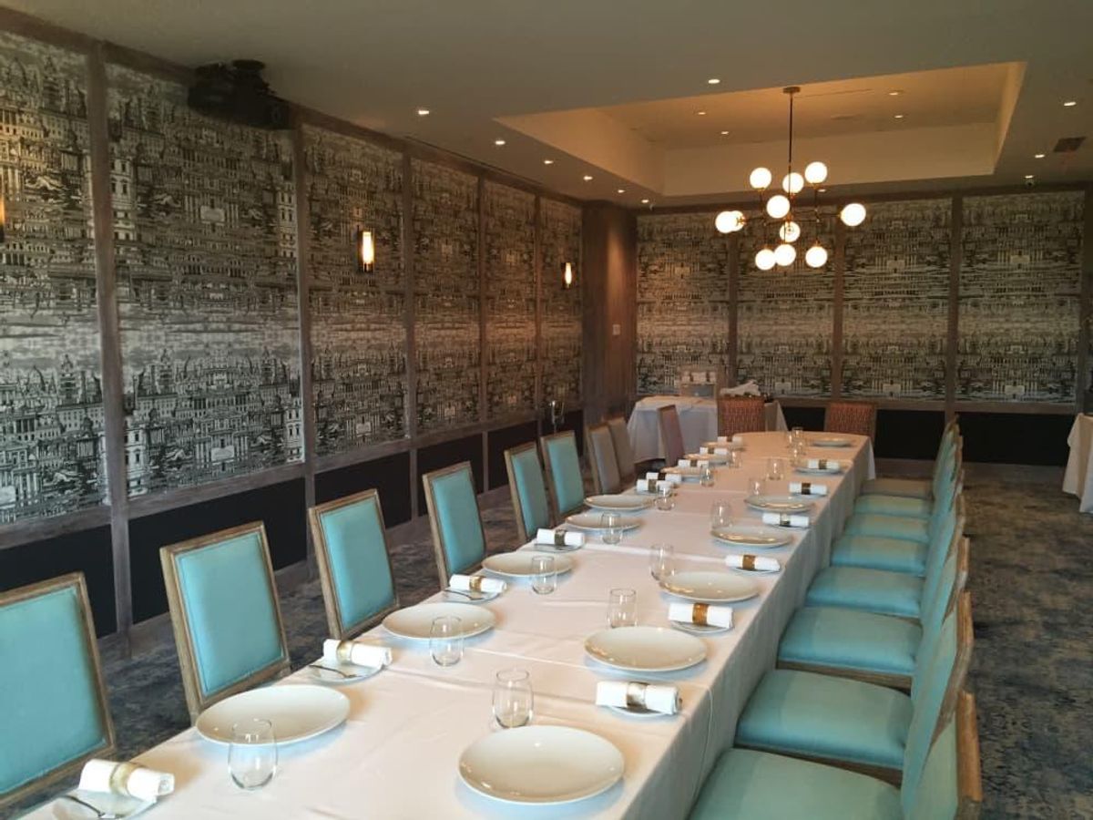 The renovated Paris private dining room. - CultureMap Houston