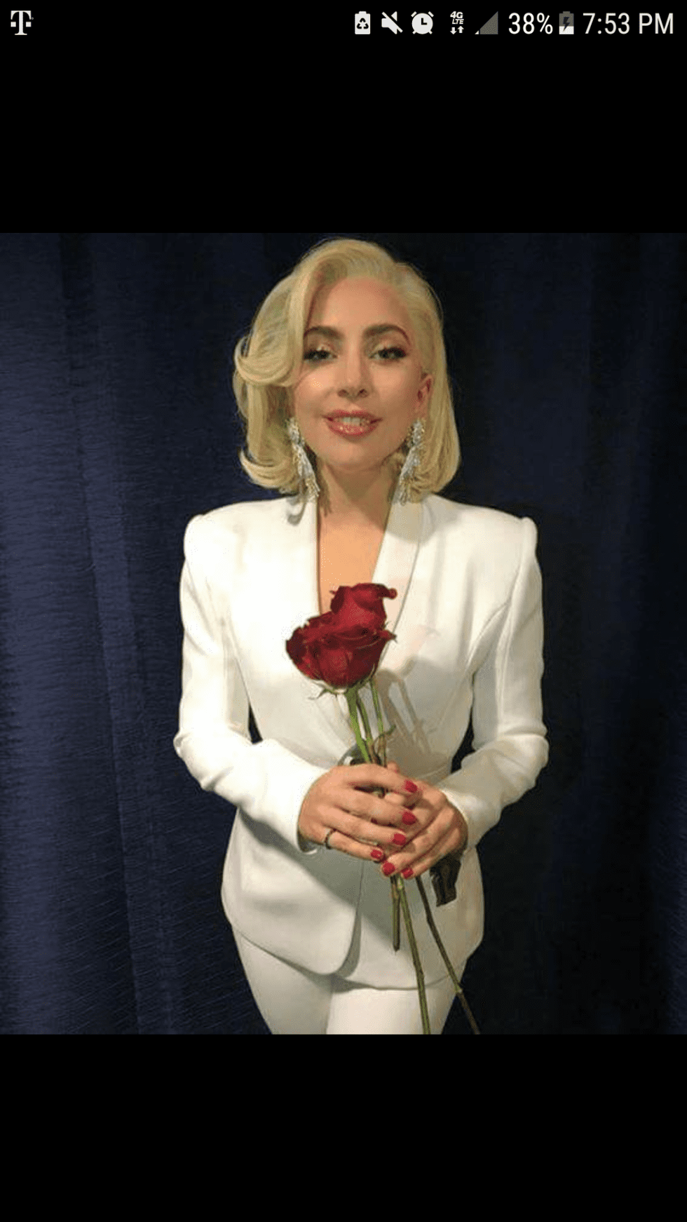 Lady Gaga backstage as concert with presidents in College Station