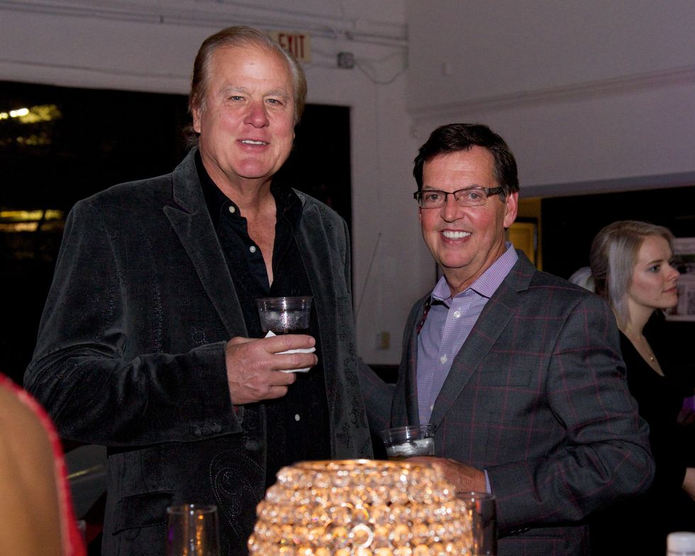 Lamar Roemer and Richard Lane at Woodlands fashion preview party