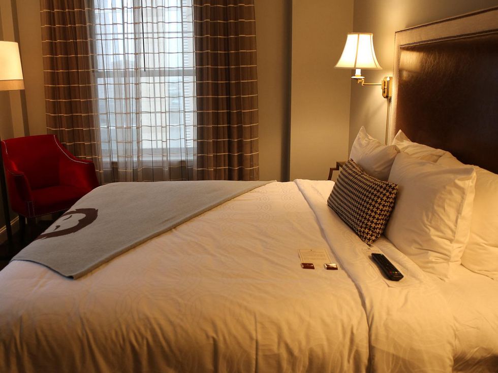 Lancaster Hotel Houston renovation July 2013 guest room