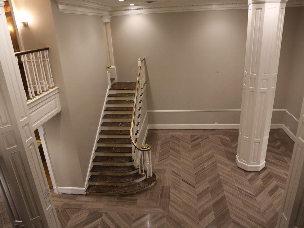 Lancaster Hotel Houston renovation July 2013 stairwell lobby