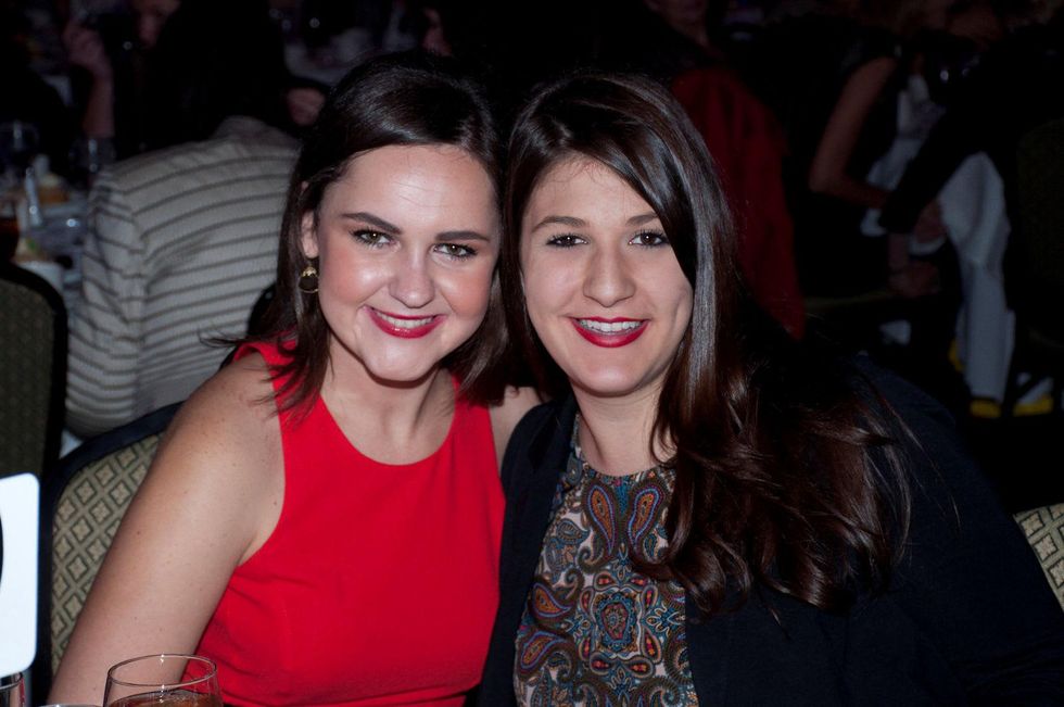 Lander Wendland, left, and Becky Busmire at the Spring Branch Education Foundation luncheon November 2014