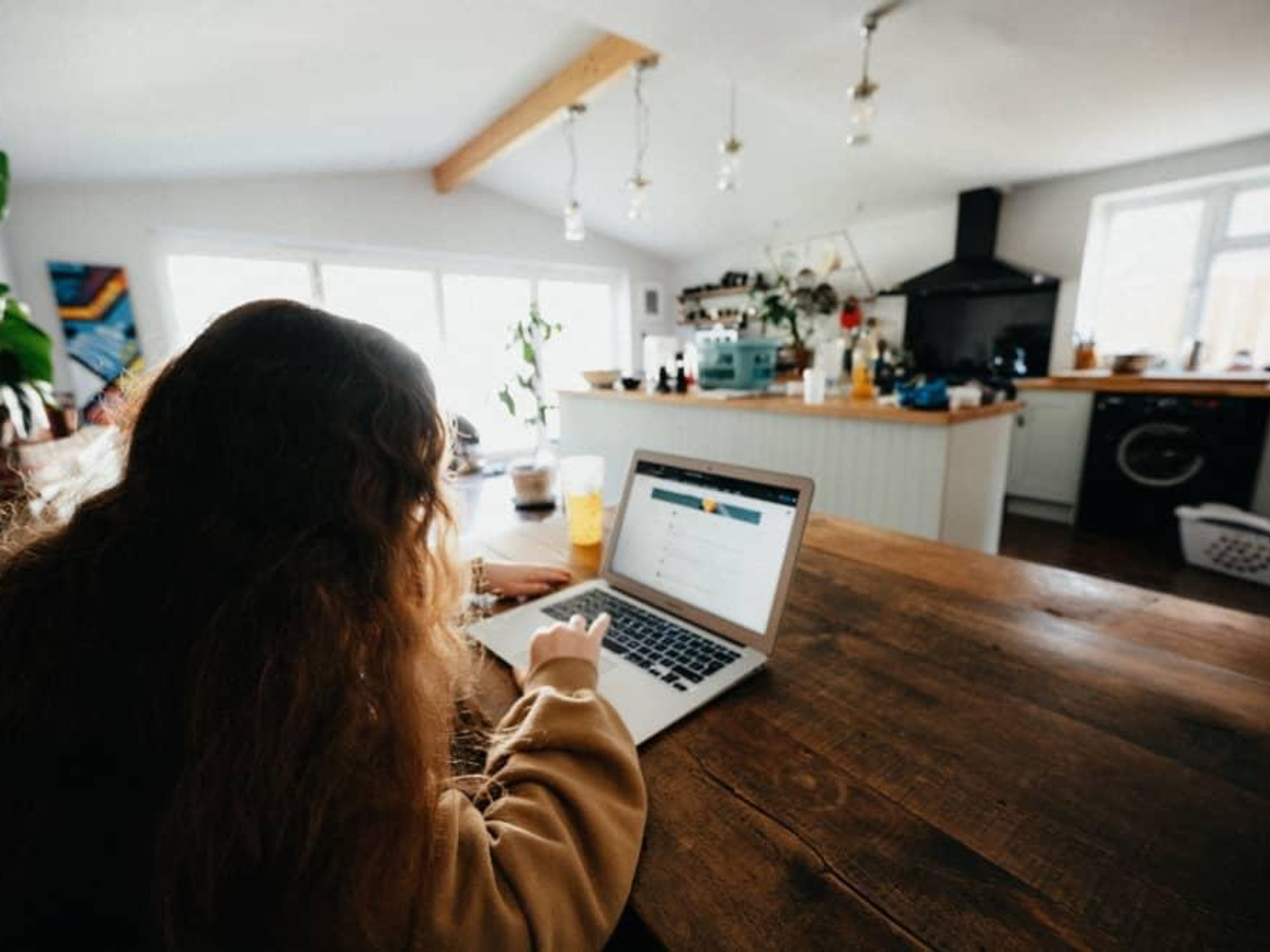 laptop kid home child studying